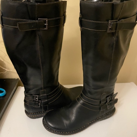 Women’s B.O.C Black Vegan Leather Tall Boots Size 6 - Picture 6 of 8